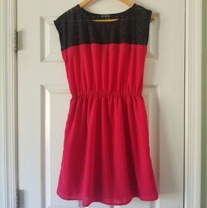 Bebop black and red eyelet top dress sz. M